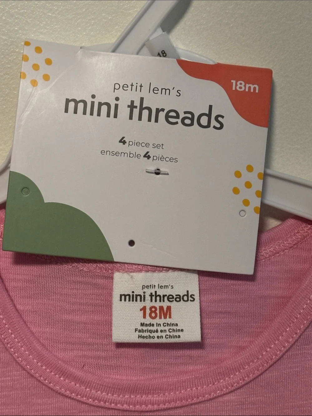 Petit Lem Pink Tee - Mini Threads 18M